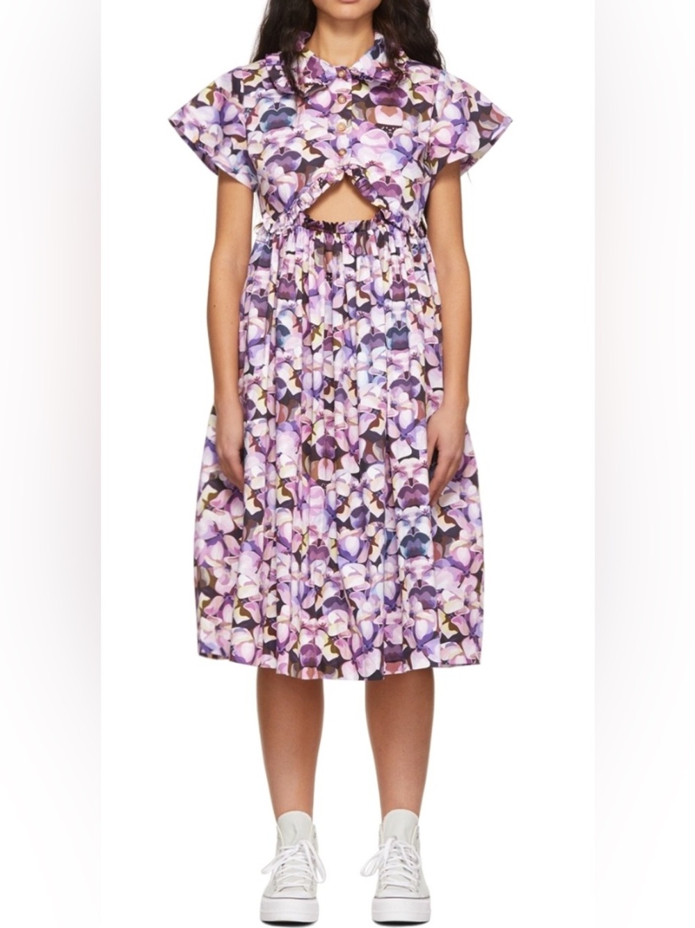 Kika Vargas Purple Mabel Cutout Dress Size XS